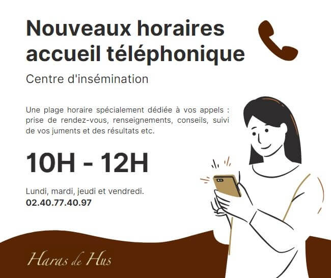 [Centre d'insémination] Nouveaux horaires accueil téléphonique