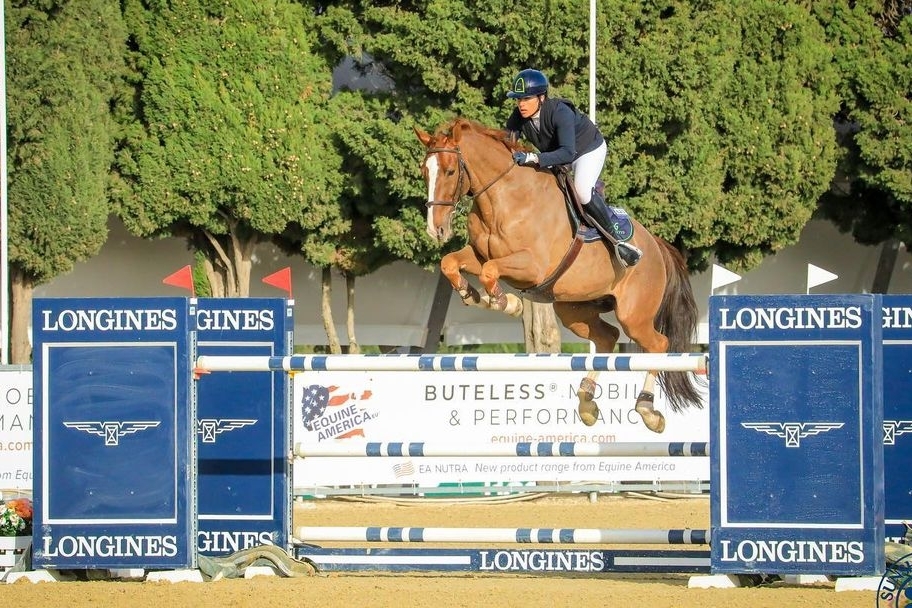 Camilla Vittadini et Danube de Hus sur le podium du CSI 2* de Vejer de la...